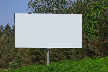 Background for design, Large white billboards for outdoor advertising along the roads