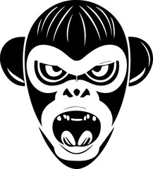 Monkey face logo