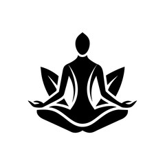 yoga logo icon minimalist vector style