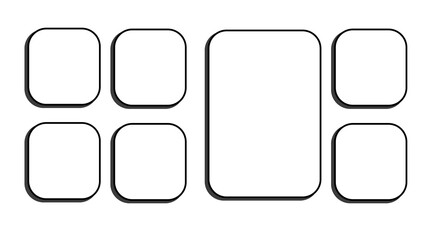 illustration of a set of buttons