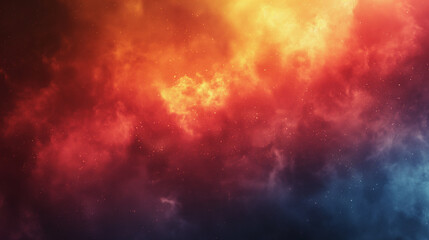 A colorful space background with a red, yellow and blue swirl