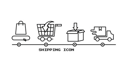 SHIPPING  ONLINE ICON