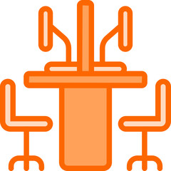 Cubicle Dual Tone Icon