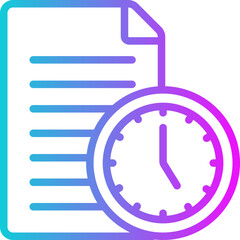 Obraz premium Schedule Gradient Icon