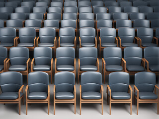 Naklejka premium A row of chairs with one odd one-out Job opportunity recruitment concept design. 