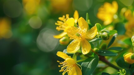 Fototapeta premium Hypericum Plant A Description