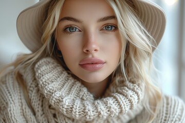 Blonde Urban Street Style: Casual Beige Outfit & Accessories