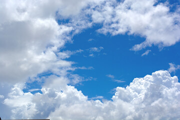 Blue sky and white clouds. 