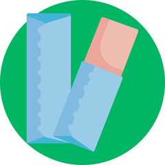 Illustration of a gum pack, serving as a visual cue for those seeking cessation aids in the 'Quit Smoking' section.