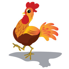Cute Animal Character in Vector Illustration Chicken