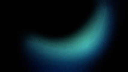 Obraz premium Abstract glowing dark and light blue waves on a dark background with grain texture and copy space for design