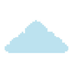 Fluffy clouds pixel art icon