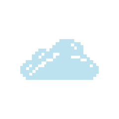 Fototapeta premium Fluffy clouds pixel art icon