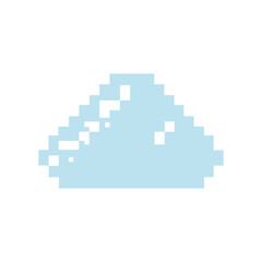 Fototapeta premium Fluffy clouds pixel art icon