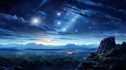 Sun, planets of the solar system and planet Earth, galaxies, stars, comet, asteroid, meteorite, nebula. Space panorama of the universe.