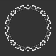 Abstract round frame isolated. Vector illustration