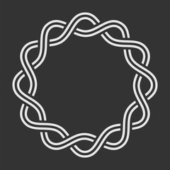 Abstract round frame isolated. Vector illustration