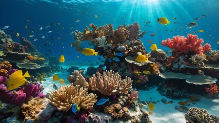 coral reef with fish
