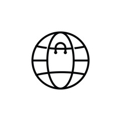 simple online shop logo icon design