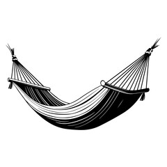 hammock silhouette, hammock icon vector illustration