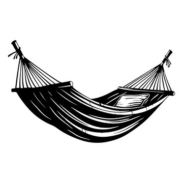 recommend clip art: hammock silhouette, hammock icon vector illustration