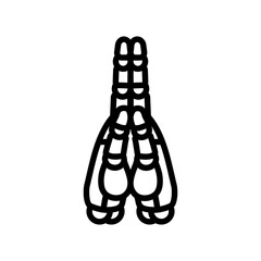 pray robot hand gesture line icon vector. pray robot hand gesture sign. isolated contour symbol black illustration