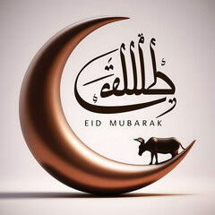 This beautiful Islamic 3d illustration is mainly made for great celebration Eid al Adha