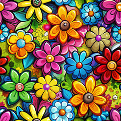 Flowers seamless pattern. Flowers design pattern. Flowers digital. Flowers pattern.  Floral seamless. Flowers background. Floral design. Flowers vector. Graphics vector. 