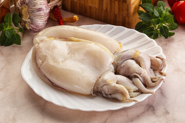 Raw fresh cuttlefish for cooking