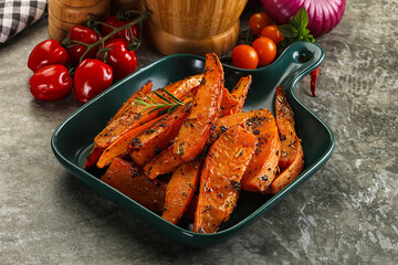 Baked batat with with spices