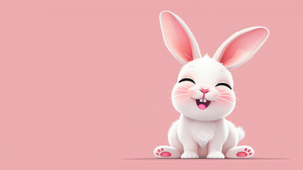 Obraz premium White Rabbit with Stylish Attire