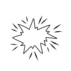 Hand drawn of speech comic bubble