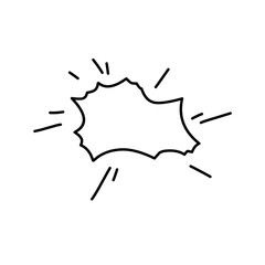 Hand drawn of speech comic bubble