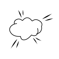 Hand drawn of speech comic bubble