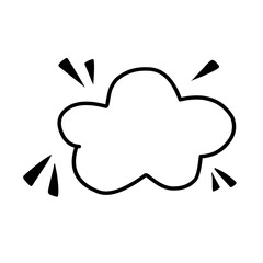 Hand drawn of speech comic bubble