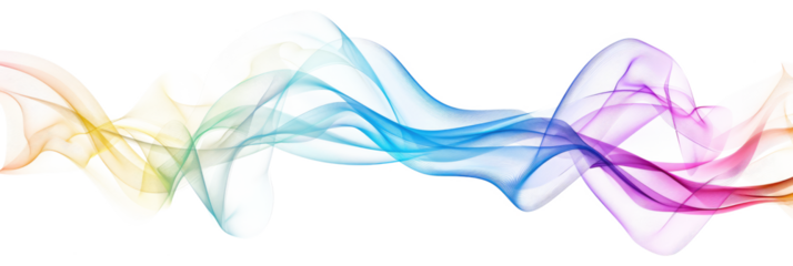 blue smoky wave isolated