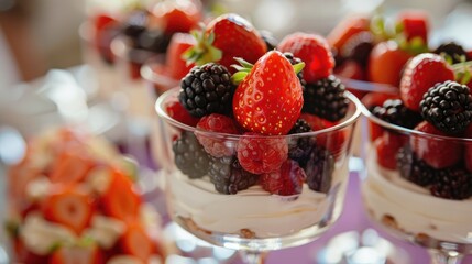 Dessert made from berries served at a wedding celebration