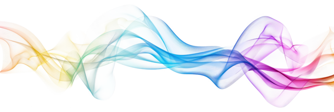 blue smoky wave isolated