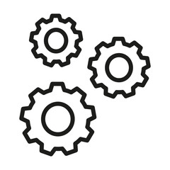 Engineering Gear Icon Perfect for Mechanical and Industrial Illustrations