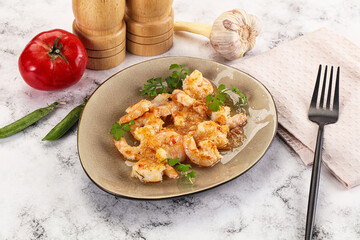 Stir fried prawn in sweet and sour sauce