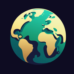 La planète terre stylisée