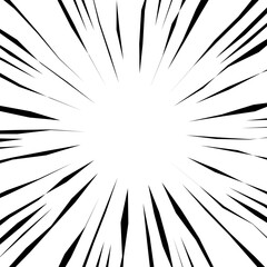 Obraz premium ラフなガタついた線の集中線のイラスト