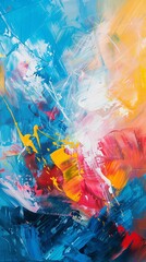 Vibrant Canvas of Abstract Color Explosions