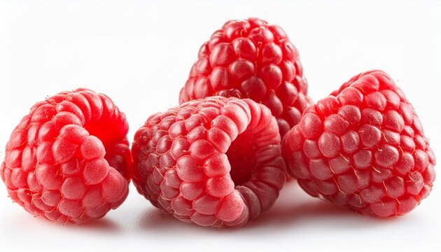 Himbeeren isoliert in wei&szlig;en Hintergrund - Himbeere