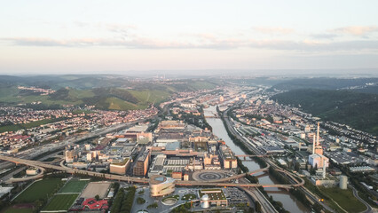 Industriegebiet am Neckarpark in Stuttgart