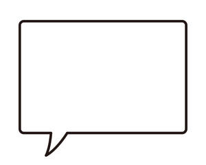 シンプルな吹き出し　四角