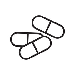 Medicine Capsule Icon Ideal for Health and Pharmaceutical Designs