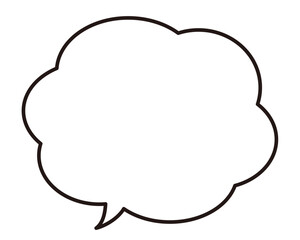 シンプルな吹き出し　雲