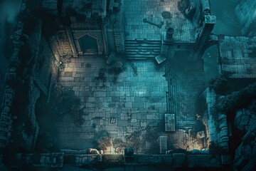 DnD Battlemap Shadowy Lair Battlemap: Mysterious and Dark Terrain.