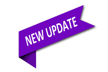 Promotional label design without background color, new update purple